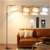 CRLL Lampada LED per Salotto : Lampada da Lettura con Controllo via APP e Telecomando, Testa della Lampada con Angolo Aggiustabile, 12W, 3 Temperature di Colore, Soggiorno,Camera da Letto,Ufficio