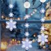 DazSpirit 3 Pezzi Luci Natale Finestra con Ventosa, Luminose per Finestre con 8 Modalità e Timer Auto, Decorazioni Natalizie Luminose Batteria per Finestra, Pareti, Porte (Fiocco di neve, Bianco)