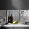 AREDE 32 Pz Adesivi per Piastrelle Bagno e Cucina 10 x 10 cm Autoadesivo Decorazione Adesivo murale in PVC Impermeabile Adesivi Parete mattonelle mosaico stile / T1063