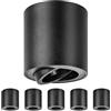 GeyouLux Faretti GU10 da Soffitto Nero, Ø80x84mm Faretti da Superficie Rotondi, Orientabili 30°, Plafoniera 230V con Attacco GU10, Spot in Alluminio, Senza Lampadine, 6 Pezzi