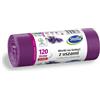 Stella McCartney STELLA 023882 - Sacchetti per la spazzatura con manici, 120 l, 10 pezzi, fragranza alla lavanda, per la spazzatura e l'ufficio, in pellicola LDPE, colore: lavanda
