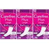 Carefree Salvaslip Plus Large Senza Profumo, Salva slip donna extra ampio con protezione 5in1 per 8h di sensazione di asciutto, Assorbenti senza profumo ultra sottili per uso quotidiano, 36 salvaslip