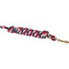 Weaver Equine Weaver Leather Corda in poliestere con chiusura a scatto in ottone massiccio 225, grafite/rosso/bianco, 3 m