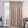 GYROHOME Tende in seta sintetica color marrone chiaro con tasca per bastone, filtranti per la luce, in seta dupioni, per il trattamento delle finestre, per camera da letto, soggiorno, 117 x 183 cm