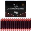 Wordsworth & Black Confezione Da 24 Ricariche Di Inchiostro Per Penna Stilografica - 24 Cartucce Di Inchiostro Rosso, Dimensioni Standard Internazionali, Lunghezza Appr 1,5 - Diametro Base Appr 0,24