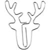 ideen mit herz Punti per cucitrice di design, 3,8 x 4,3 cm, 6 pezzi Hirschkopf | silber