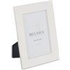 Belssia Portafoto Bianco con Bordi d'Argento 10x15