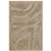 DRW Quadro tela con cornice in legno astratto in beige e verde 80x120x3,5cm