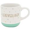 GRUSS & CO Tazza da caffè con motivo elisir della vita, mini tazza in gres porcellanato, 10 cl, con nastro regalo, regalo per amici, compleanno, 74654