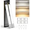 Smiling Shark Luce Armadio LED, HM-02 2 Pack Luce LED Sottopensile Cucina 30CM Magnetica & Sensore Movimento 2000 mAh Ricaricabile Ultra-Piatto & Facile da Installare per Cucina Bagno Camere da Letto