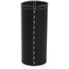DRW Portaombrelli Rotondo in Pelle Nera 48x20x20 cm