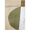 DRW Quadro tela con cornice in legno astratto in bianco, beige e verde 80x120x3,5cm