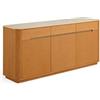 DRW Credenza con 3 cassetti e 3 Ante in Legno in Rovere 180x45x81 cm, Quercia e Bianco, Medidas: 180x45x81cm