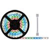 Paulmann 71044 - Striscia LED MaxLED 500 RGBW con cavo adattatore 10 m, controllo colore IP20, incl. 1 x 72 Watt, dimmerabile, argento e plastica 3000 K
