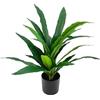 DRW Pianta artificiale di una Dracaena in acrilico, melammina e plastica in verde 60x60x60cm