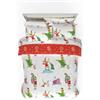 Franco Grinch by Dr. Seuss Holiday & Christmas Bedding - Set di biancheria da letto super morbido e lenzuolo con federa, 7 pezzi Queen Size (prodotto ufficiale Dr. Seuss)