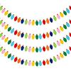 Boao 4 set di ghirlande natalizie in feltro di luci arcobaleno per decorazioni da parete per feste di Natale