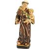 DRW Figura San Antonio Bambino e Fiori Resina Dipinta a Mano 14 cm
