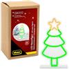Idena 31896 - Figura al neon LED albero di Natale, circa 18 x 8 x 37 cm, insegna al neon con 151 LED SMD, decorazione natalizia per interni, con alimentatore e cavo di alimentazione da 3 m