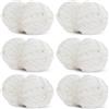 Hombys Filato di ciniglia grossa bianca per uncinetto e lavoro a maglia, filato super voluminoso per coperte, morbido peluche, 6 confezioni Jumbo (27 m, 226,8 g ciascuna)