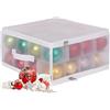 Relaxdays Scatola per Palline di Natale, 32 HxLxP: 18x36x36 cm, plastica, Cartone