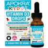 APOKRA Gocce di Vitamina D Vegane per Bambini 60 Giorni - 30mL, 400UI in Olio MCT | APOKRA
