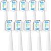 Earouth 10 pezzi compatibili con Oral-B Pulsonic Spazzolino elettrico di ricambio per spazzolino da denti Oral-B Pulsonic, con coperchio antipolvere, bianco