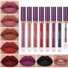 QiBest Set di 7 rossetti liquidi opachi con 1 set di trucco per labbra, nero scuro viola, set di rossetti gotici per Halloween, kit di lucidalabbra impermeabile, pigmentato a lunga durata, per donne e