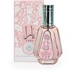 RESAES Resistant and aesthetic Profumo Yara Eau de Parfum 50 ml, profumo arabo per donna di lunga durata, fragranza dolce e caramellata con note floreali e fruttate, formato ideale da portare in borsa o da viaggio (Yara 50 ml)