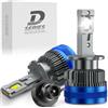 AUXIRACER D2S LED modello ventola 6500K 12V fari bianchi per furgoni, auto e moto, sostituzione LED D2S per lampade alogene e allo xeno, 2 lampadine