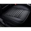 LUOLLOVE Coprisedile Universale Auto Pelle per Sedile Anteriori Senza Schienale,Super Traspirante Carbone di Bambù,20.8 * 20.1 '' (1-Pezzo, Nero)