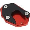 ECSiNG Piastra di estensione laterale per piede in alluminio per moto, antiscivolo, compatibile con Kawasaki Z900 Z650 2017-2021 Z1000 SX 2010-2020 ZX6R ZX10R ER6N ER6F, rosso