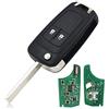 Loach 2/3/4/5 Pulsante pieghevole Flip Remote Smart Car Key Fob 433MHz ID46 Chip per Chevrolet Aveo Cruze Orlando HU100 Lama non tagliata (2 pulsanti)