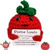 Vibbang Positive Doll Potato Good Luck Doll, Funny Potato Knit con biglietto motivazionale, Pocket Hug 1st Day at School Gifts, Inspirational Cute Decorative for Friends Family Office (A)