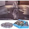 KAVAVO Puzzle 1000 Pezzi Per Adulti,「Gatto con la tigre nel cuore」,Materiali Riciclabili di Alta Qualità e Puzzle con Stampa ad Alta Definizione, Gioco di Famiglia, Team Building, Regali Per Gli Amici.
