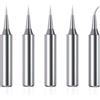 YAMXIN Set di 5 punte per saldatura, 900 m, punta a matita da 0,3 mm, per saldatura fine, punte per saldatore, senza piombo, compatibile con Hakko, Yihua, Atten