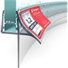 STEIGNER Guarnizione doccia sottoporta curva 60cm UK09 (1 pz.) trasparente - Guarnizione inferiore curva per doccia semicircolare o quarto di cerchio con porta 6-8 mm - Protezione contro le perdite