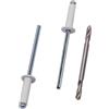 SKIR'CO 200 rivetti ciechi verniciati, 3,2 x 12 mm, in alluminio, DIN 7337, mandrino in acciaio, rivetti pop, punta da trapano inclusa (bianco puro RAL 9010)