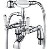 Luckyhome - Miscelatore tradizionale per vasca da bagno, stile vittoriano, con doccetta