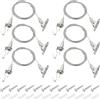 PATIKIL 6 Pezzi Kit di Filo Appendi Quadri Regolabile, 2m/6.6ft Adatto per Filo in Acciaio Inossidabile 1.5mm, Hardware Appendi Corda Acciaio Inossidabile Gancio Rotante 180 Gradi, Cornici