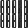 McBlast 10 Pz Piastra di Giunzione Piana 2 Fori 130x40x3 mm | Staffa Lamiera Forata, Connettore Perforato, Lastrina Piatta, per Legno e Mobili, Acciaio Robusto, Facile Montaggio