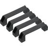 PATIKIL 4 Pezzi Maniglie per Mobili in Plastica, Distanza Fori 150mm, Maniglia Quadrate Pomelli Ferramenta per Cassetti Cucina Bagagli Attrezzature Meccaniche Ante Armadietti, Nero