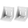 sourcing map 2 pz Interno Angolo Staffa Tassello, 78x78x79mm 8080 Connettori Angolare per 4080/8080 Serie Alluminio Estrusione Profilo Argento