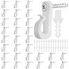 FAYAHAR 30 Pezzi Ganci a vite, Ganci Avvitabili, Gancio Q-Hanger con Tubo di Espansione a Vite, Gancio per illuminazione, per Luci di Natale, Striscia Luminosa a LED per Feste(Bianco)