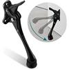 TOKPLNU Fermaporta da 15,2 cm, nero, resistente, in lega di zinco, con punta in gomma e molla, per patio e cancello esterno