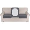 BellaHills Copricuscini Divano Elasticizzato, Copridivano Cuscini Separati, Copriseduta Divano Elasticizzato, Copri Cuscini Divano Antigraffio Gatto (1 Posto*3, Grigio)