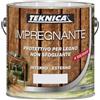 teknica Vernice per legno Impregnante non filmogeno per porte finestre fai da te Impregnante legno professionale a solvente resistente Multicolori Nuovo (WENGHE' 750 ML)