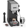 Cuisinart® Macchina da Caffè Slim | Espresso, Americano, Cold Brew | Montalatte integrato | 15 Bar | Portafiltro senza fondo | Compatta | Tazze da viaggio | Serbatoio 1,5L