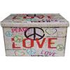 Biscottini Pouf contenitore bambini e adulti 60x35x35 cm | Scatole portaoggetti richiudibili con coperchio | Pouf contenitore quadrato con decorazioni