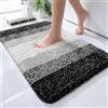 OLANLY Tappeto da bagno 61 x 40 cm, tappeto da bagno in microfibra extra morbido e assorbente, retro in gomma, ad asciugatura rapida, lavabile in lavatrice, per pavimento del bagno, vasca e doccia